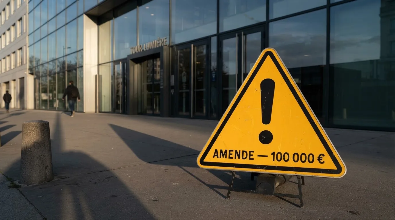 Illustration of a fine or penalty warning concept related to gambling advertising