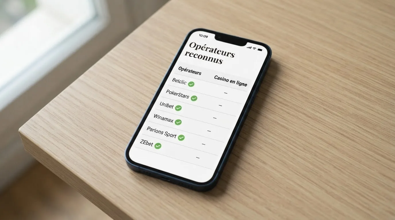 document officiel stylisé représentant un agrément ANJ consulté sur smartphone
