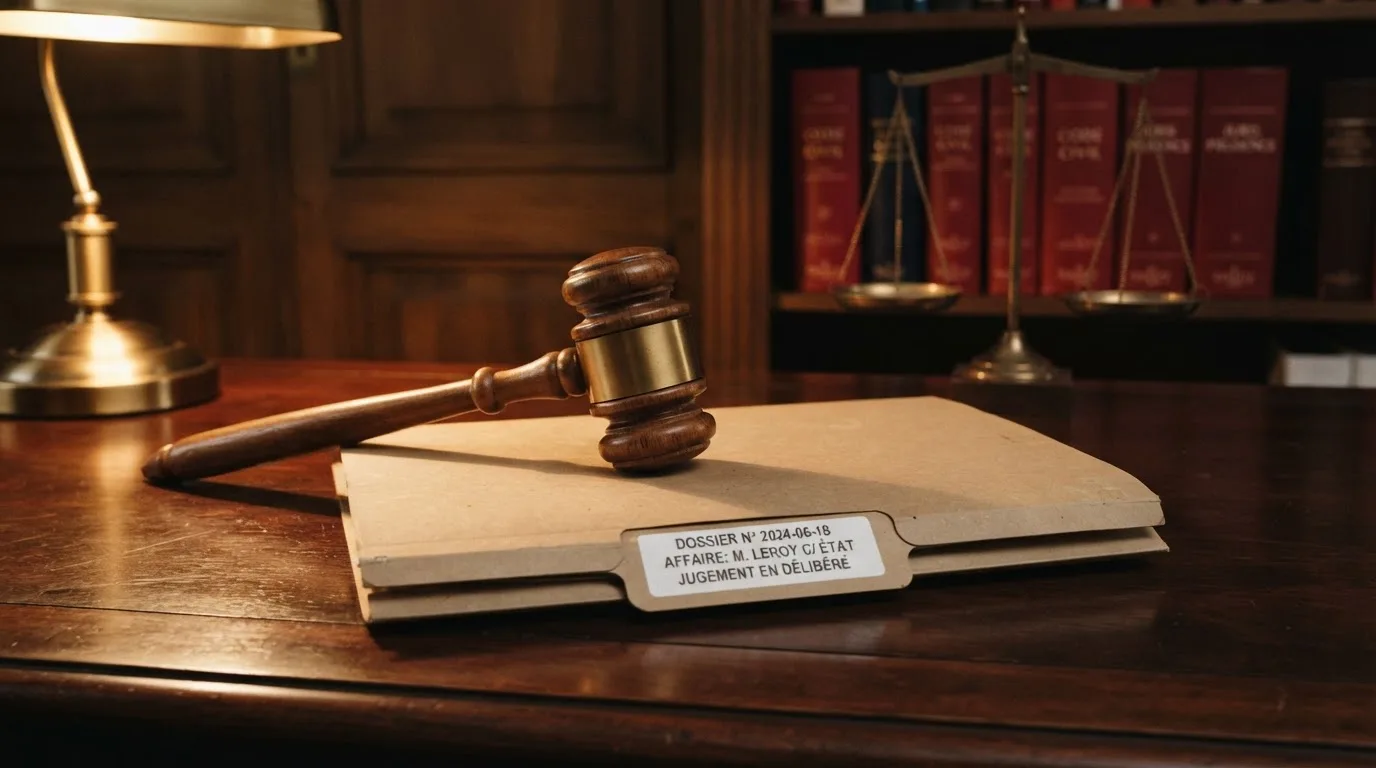 A gavel resting on a folder marked with a legal document, symbolizing regulatory enforcement