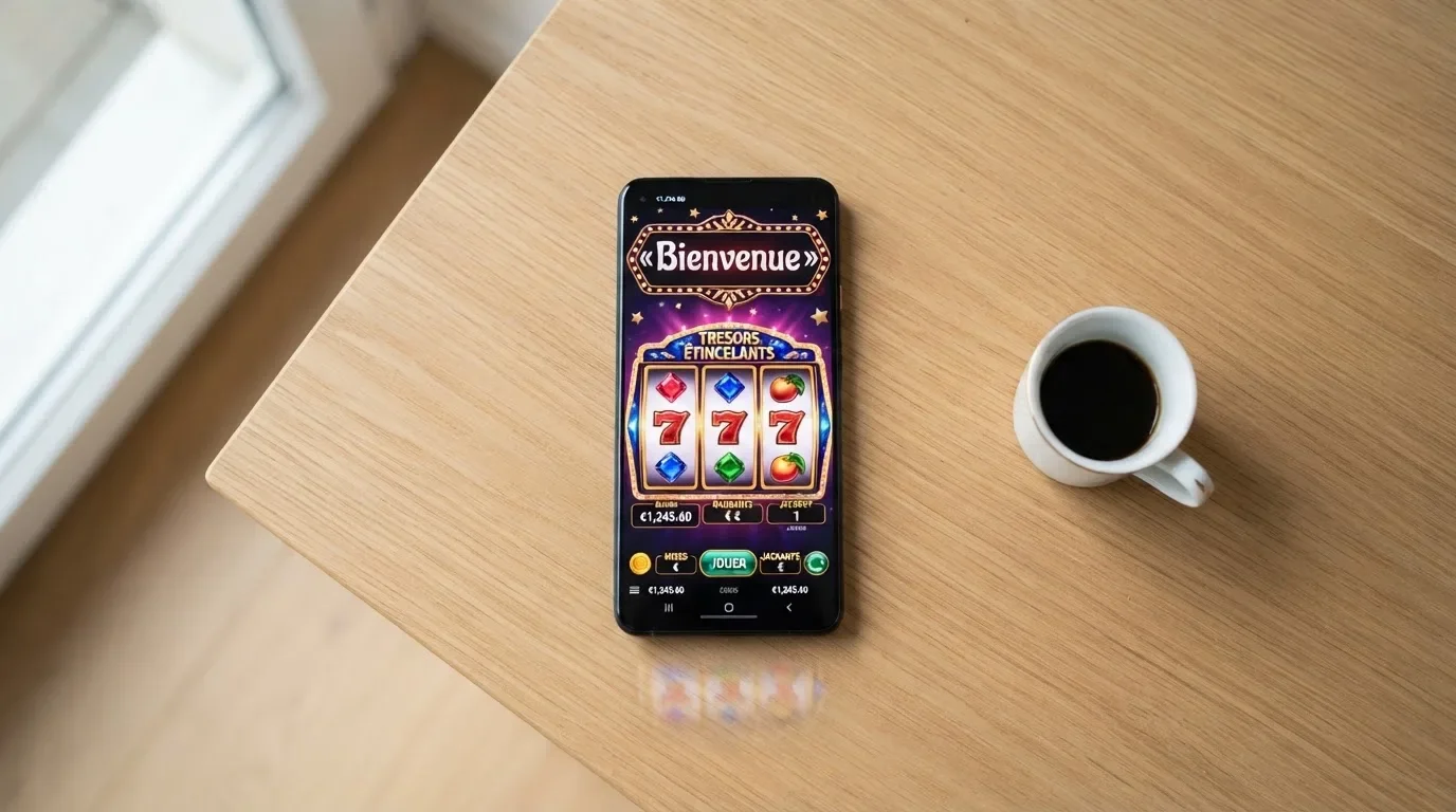 L'interface d'un casino en ligne récemment lancé affichant une bannière de bienvenue destinée aux nouveaux joueurs français.